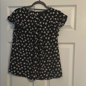 Navy Floral Women's Top